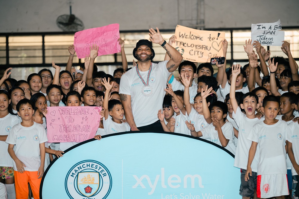 Manchester City legend visit Xylem successful water project